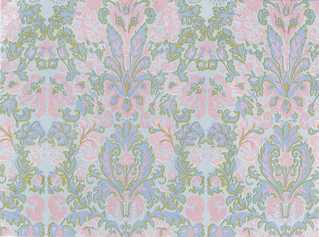 Dollhouse Miniature Wallpaper, Bonjour, Blue
